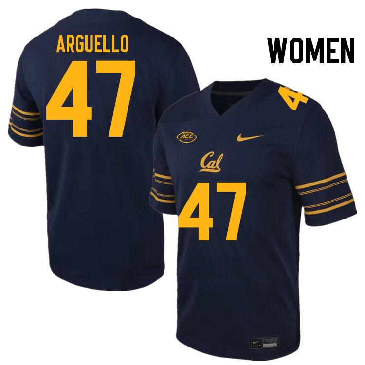 Women #47 Jake Arguello California Golden Bears ACC Conference College Football Jerseys Stitched Sal